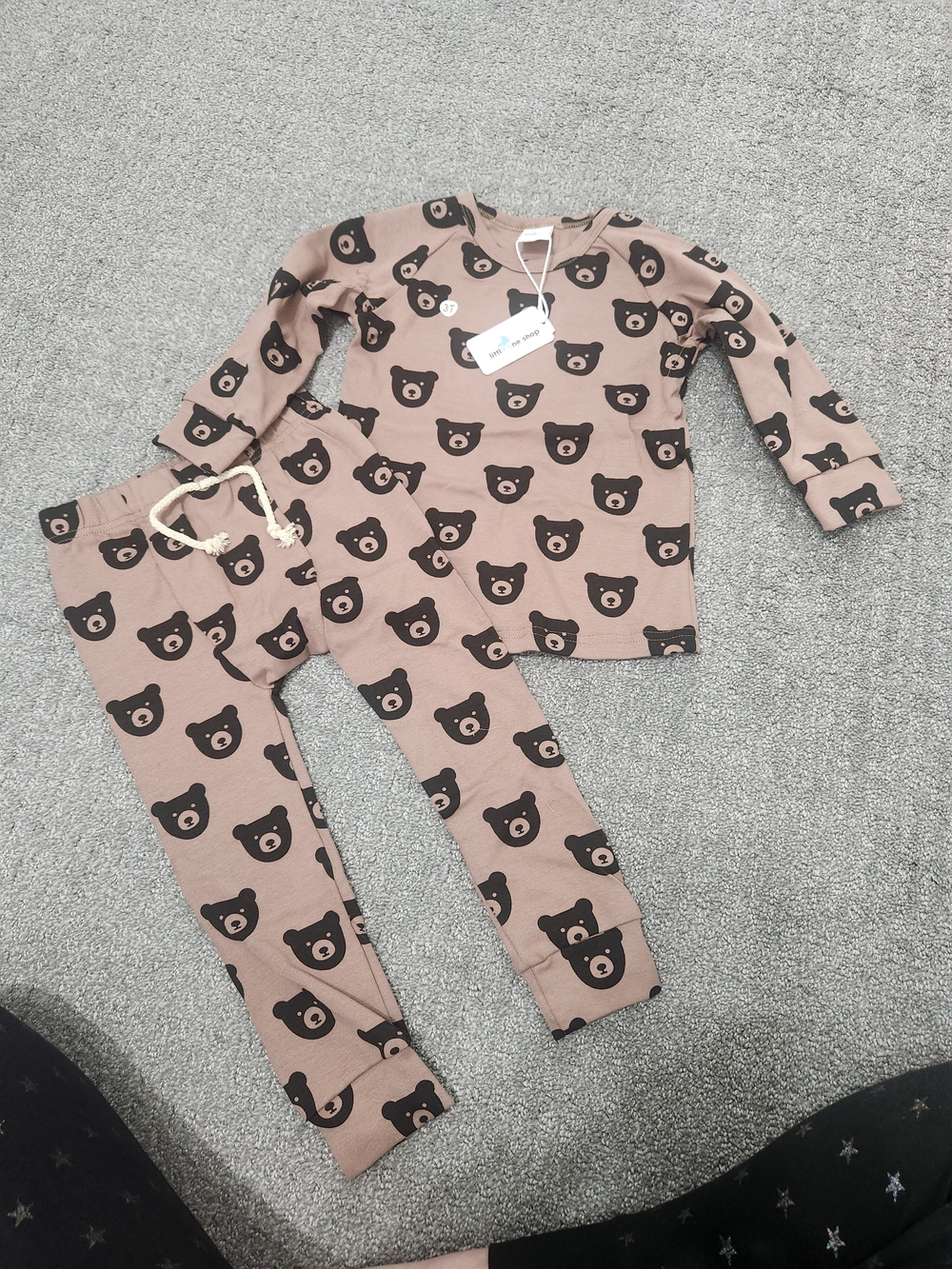 Brown Bear Print Lounge Set - 3t Little One Shop